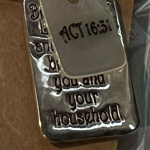Bundle 3 for $15 Act 16:31 Bible Quote Necklace